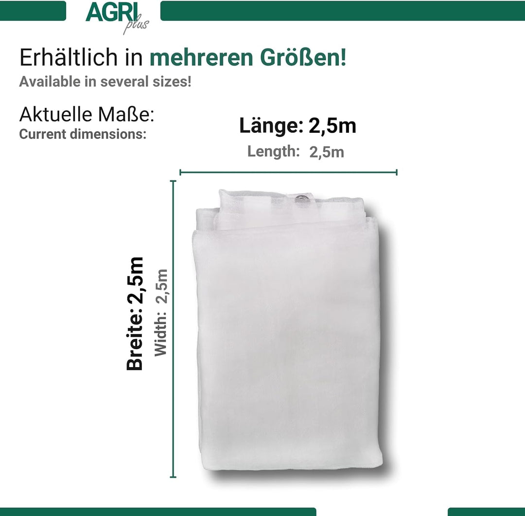 AGRI plus Poolnetz mit Ösen I 2,5 x 2,5 m I Verschiedene Masse I Engmaschiges Netz 0,8 x 0,8 mm I Ab