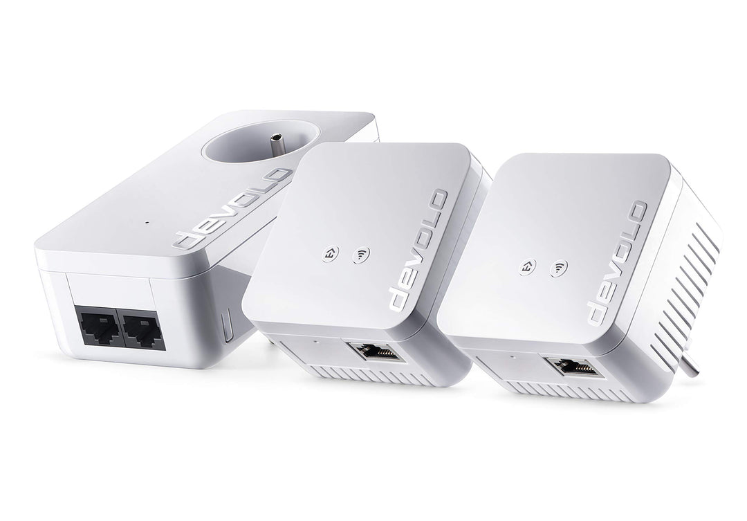 Devolo dLAN Netzwerk-Stecker weiss 550 Mb/s sans Prise Gigogne Netzwerk-Set (3x) 550 Mb/s sans prise