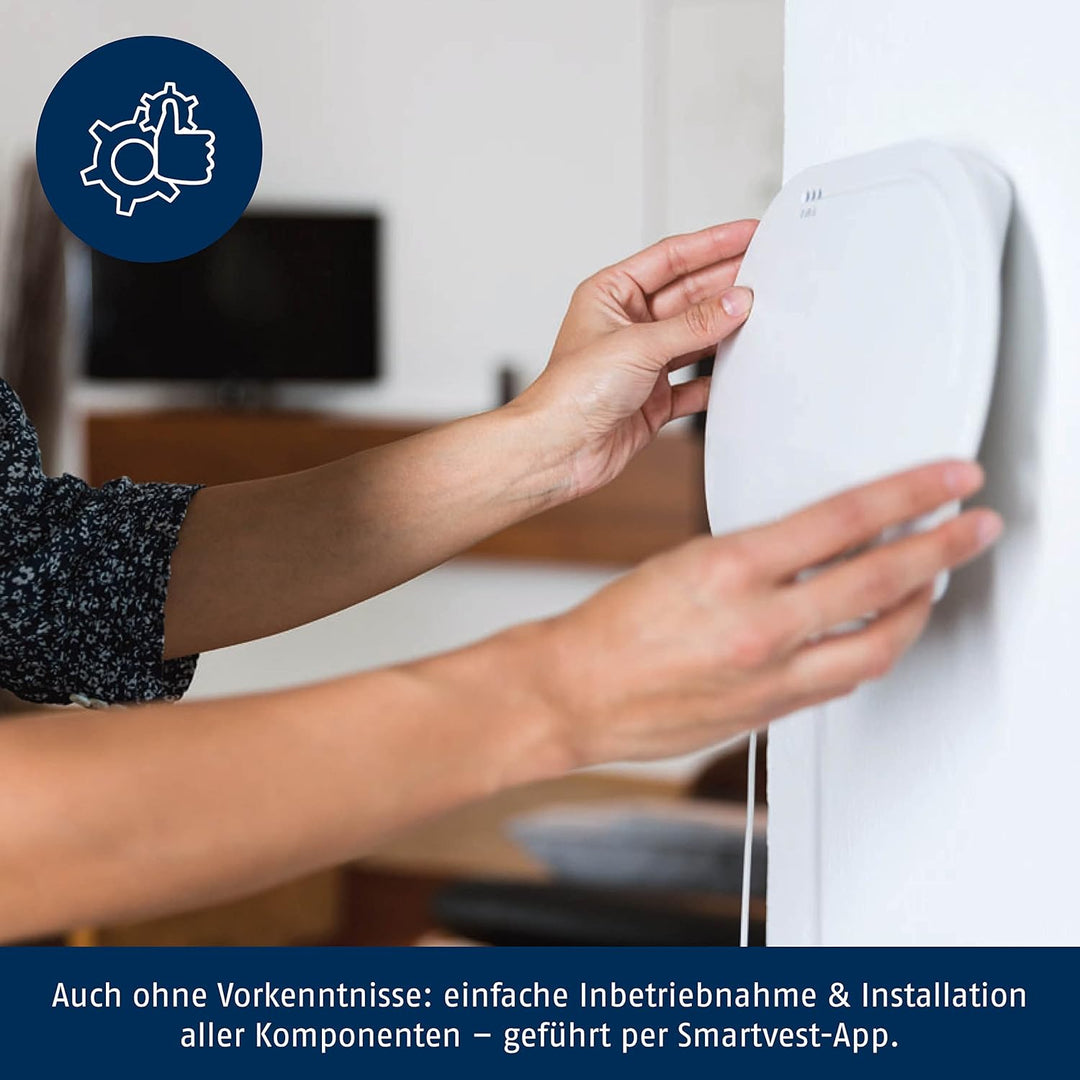 ABUS Funk-Alarmanlage Smartvest Basis-Set Einbruchmeldeanlage inkl. Bewegungsmelder & Öffnungsmelder