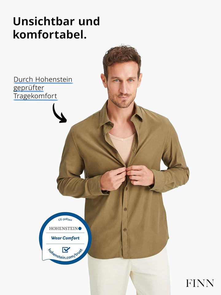 FINN wasserabweisendes Anti-Schweiss Shirt Herren mit Achselpads – Minimiert Schweissflecken am gesa