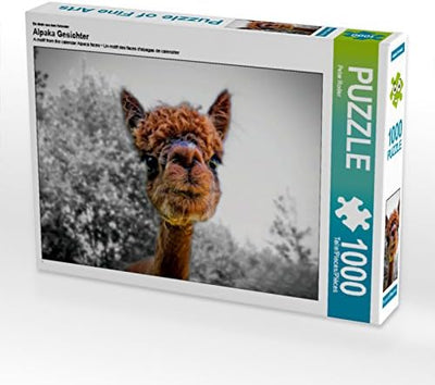 CALVENDO Puzzle Alpaka Gesichter 1000 Teile Lege-Grösse 64 x 48 cm Foto-Puzzle Bild von Peter Roder,