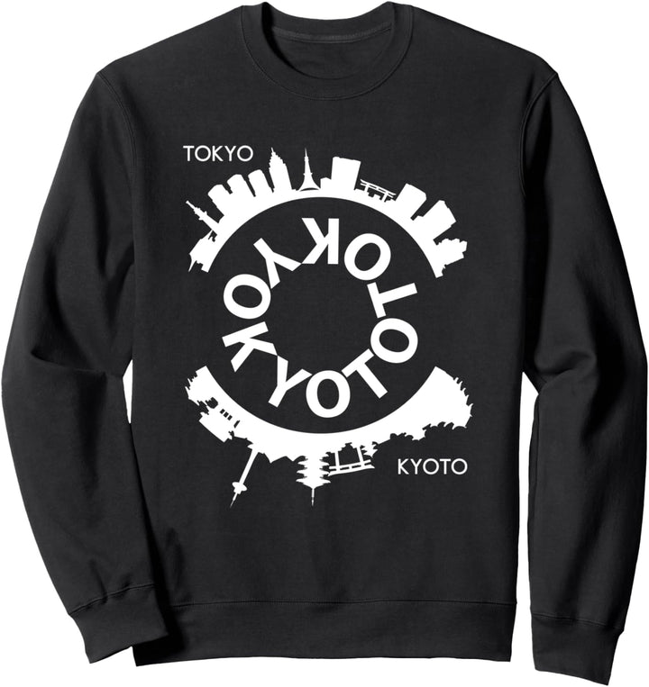 TOKIO KYOTO JAPAN SKYLINE DES GEBÄUDES, TURMS, TEMPELS TORII Sweatshirt