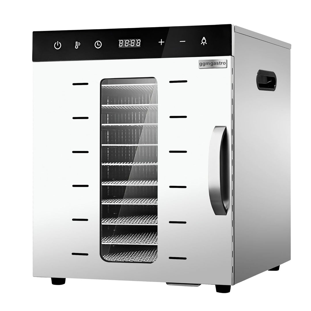 GGM Gastro | DGHB10 | Dörrgerät/Dörrautomat - mit 10 Ablagen - Edelstahl - 800 Watt