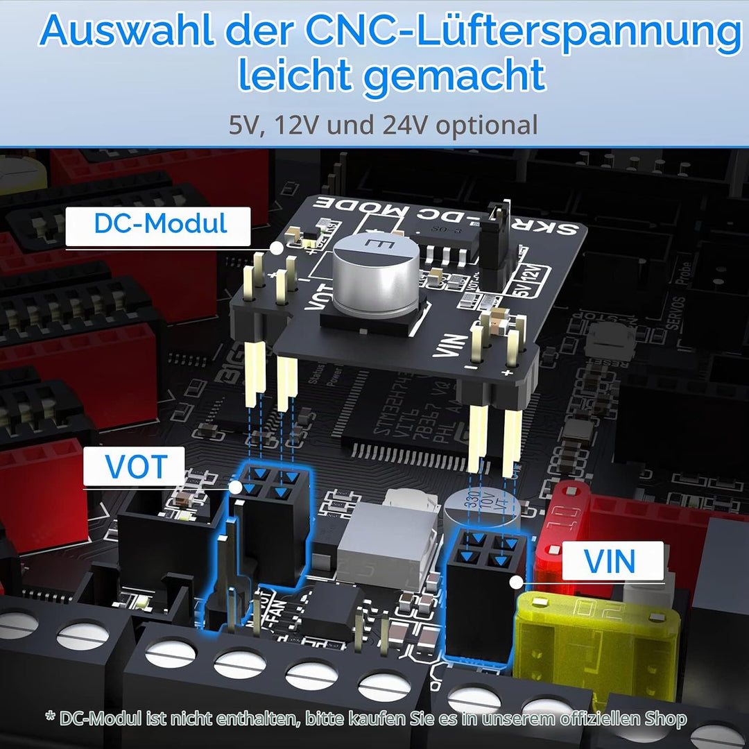 BIGTREETECH SKR 3 EZ Mainboard Silent Motherboard 48 V Hochgeschwindigkeitsdruckunterstützung Marlin