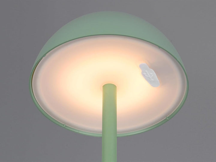 2er SET Akku Tischlampen Grün ohne Kabel für Innen & Aussen, 30cm klein, Grün