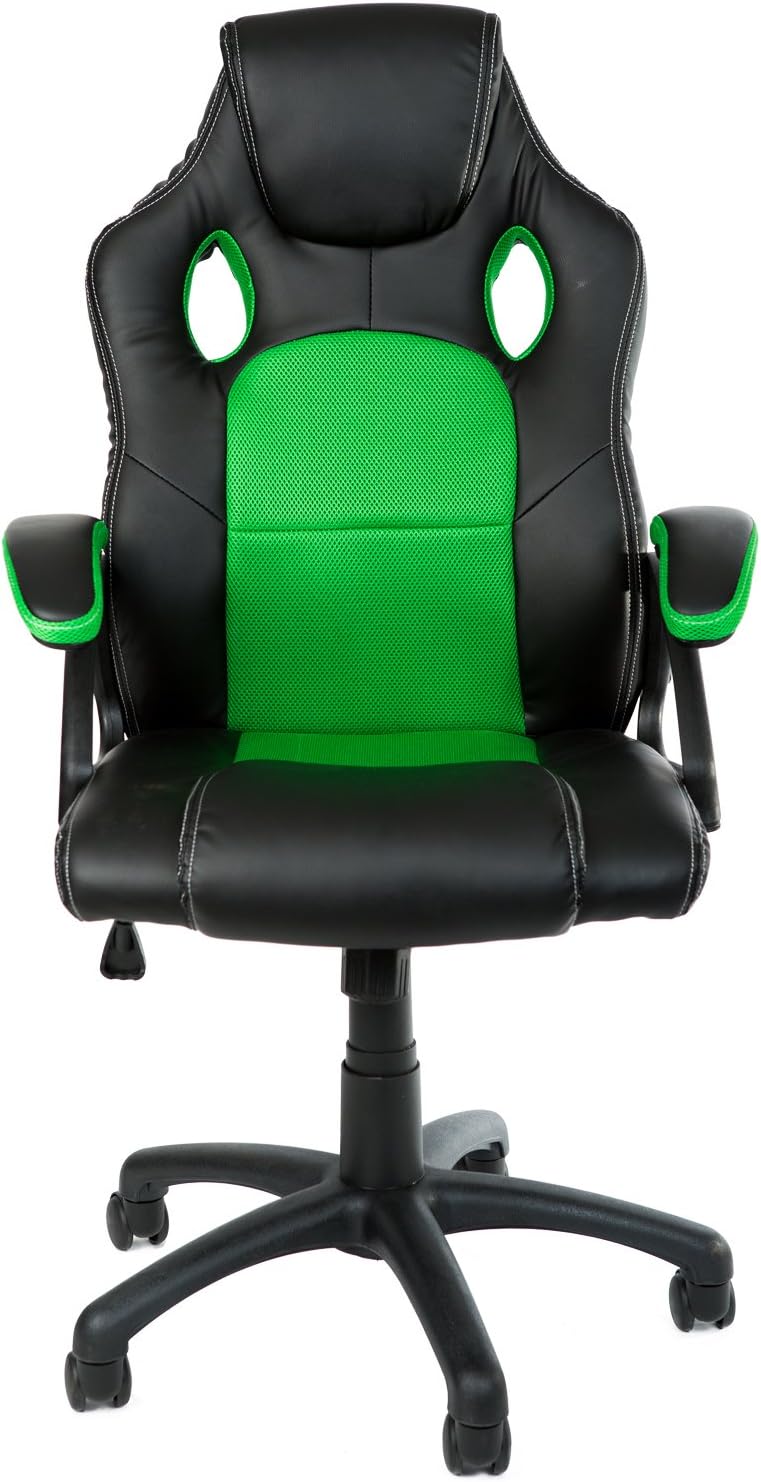 Panorama24 Gamer Stuhl Gaming Schreibtischstuhl Chefsessel Bürostuhl Ergonomisch, Grün, 9 Farbvarian