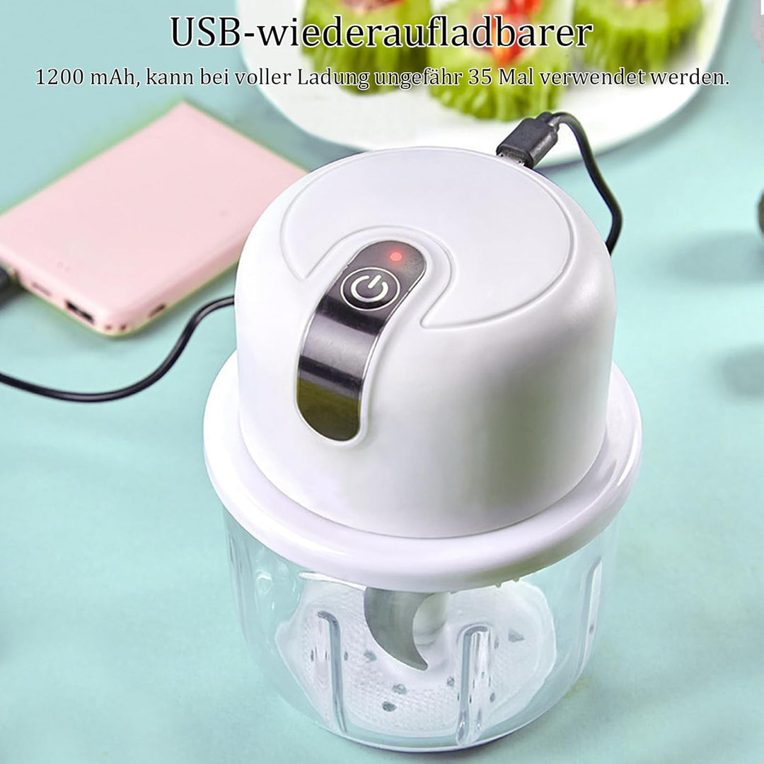 Zwiebel Zerkleinerer Elektrisch 350ml, USB Zwiebelschneider Elektrisch Klein Zerkleinerer Elektrisch