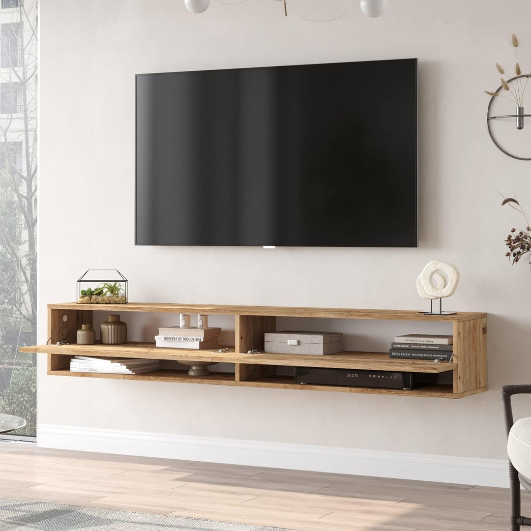 [en.casa] TV Board Laitila TV Schrank mit 2 Ablagen 2 Schranktüren Lowboard Fernsehtisch 180 x 31,5