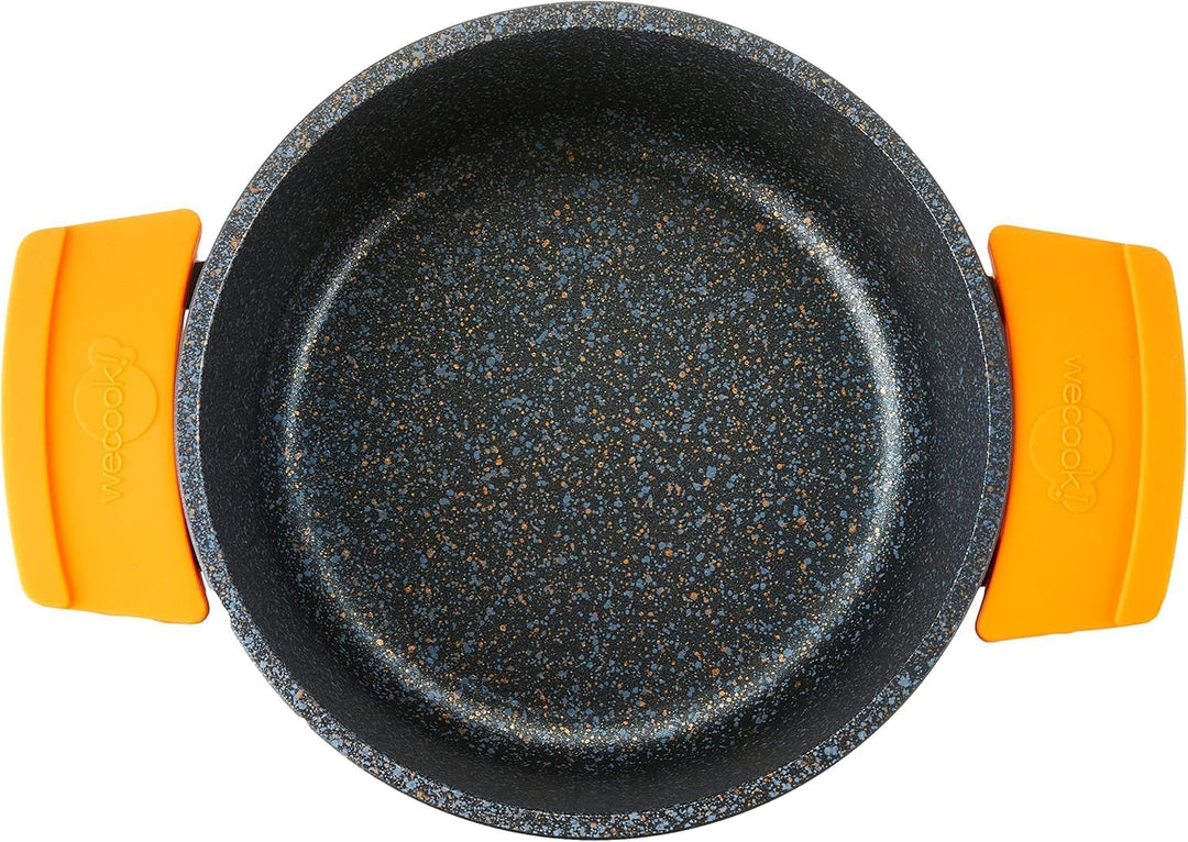 WECOOK! Ecochef Titan Hoher Kochtopf 20 cm Induktion mit Glasdeckel, Antihaftbeschichtung QUANTANIUM