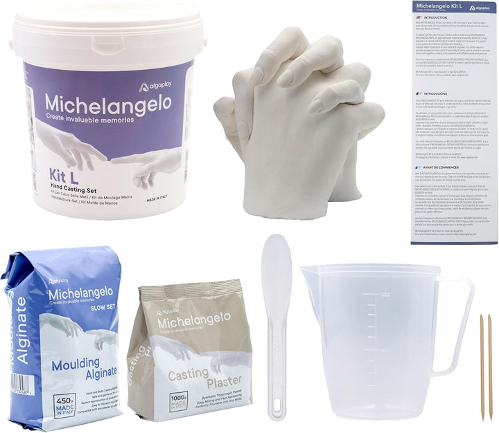 Michelangelo KIT 3D Handabdruck Set für Paare – Gipsabdruck Hände - Partner und Pärchen Geschenke fü