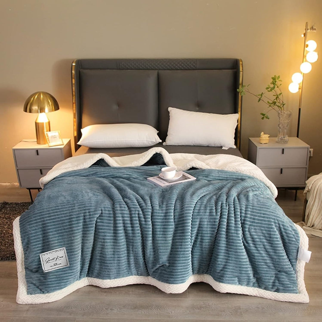 Ergocar Fleecedecke, Kuscheldecke Flauschig Weich und Warme, Sherpa Decke Doppelgesicht Dicke Decke,