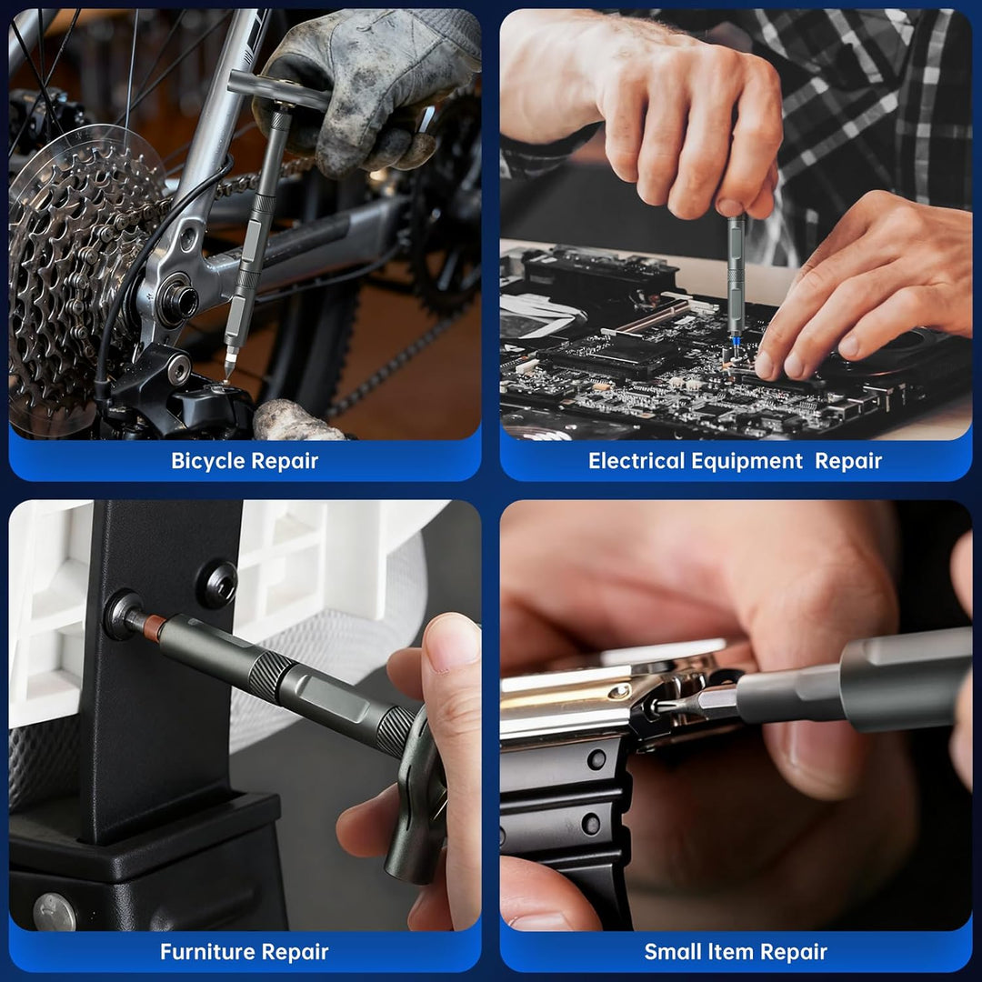 74 in 1 Ratschen Magnetischer Schraubendreher Set, S2-Stahlbits Multi Bit-schraubendreher Set mit Au