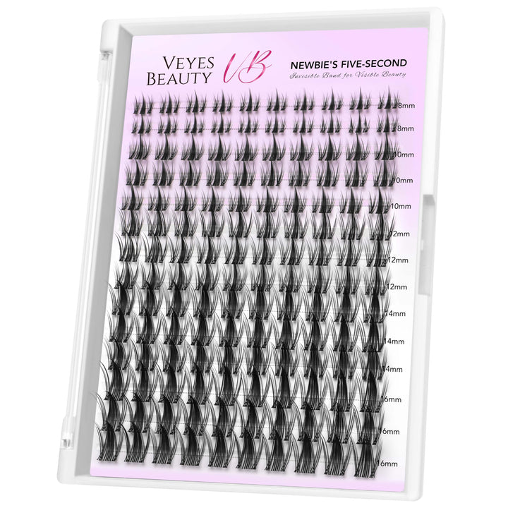 VEYESBEAUTY Wimpern Extensions 5-Sekunden-Wimperncluster Cluster Lashes Fake Lashes Wimpernverlänger