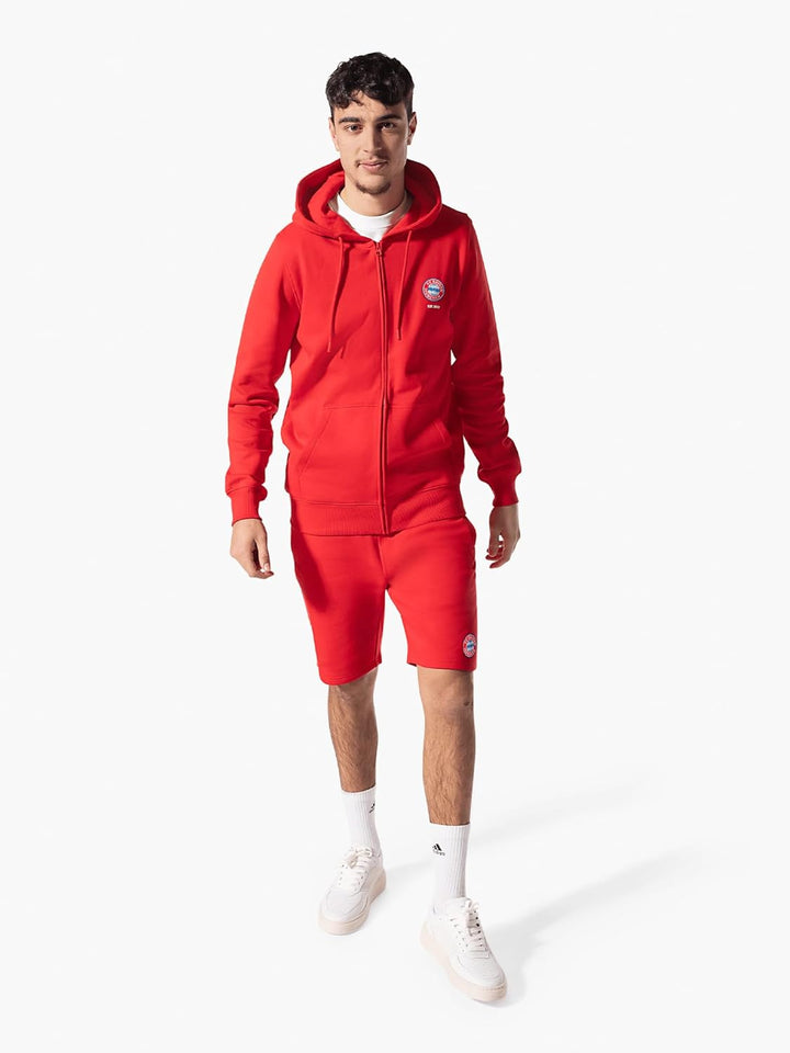 FC Bayern München | Zip-Hoodie Essential| Herren | Rot oder Navy Rot S, Rot S