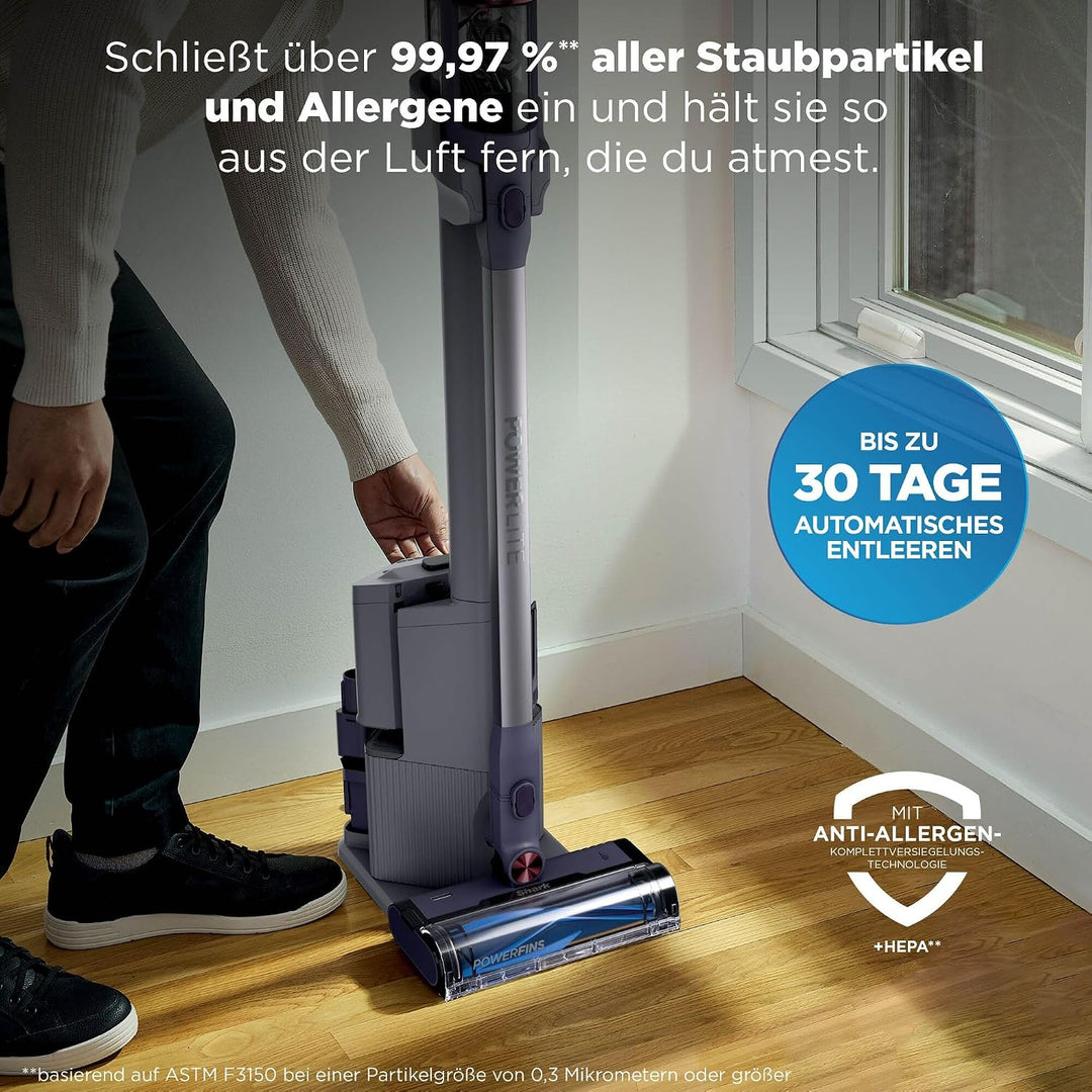 Shark PowerLite Clean &amp; Empty Pet, Akku-Staubsauger mit automatisch entleerender Basisstation, einfa