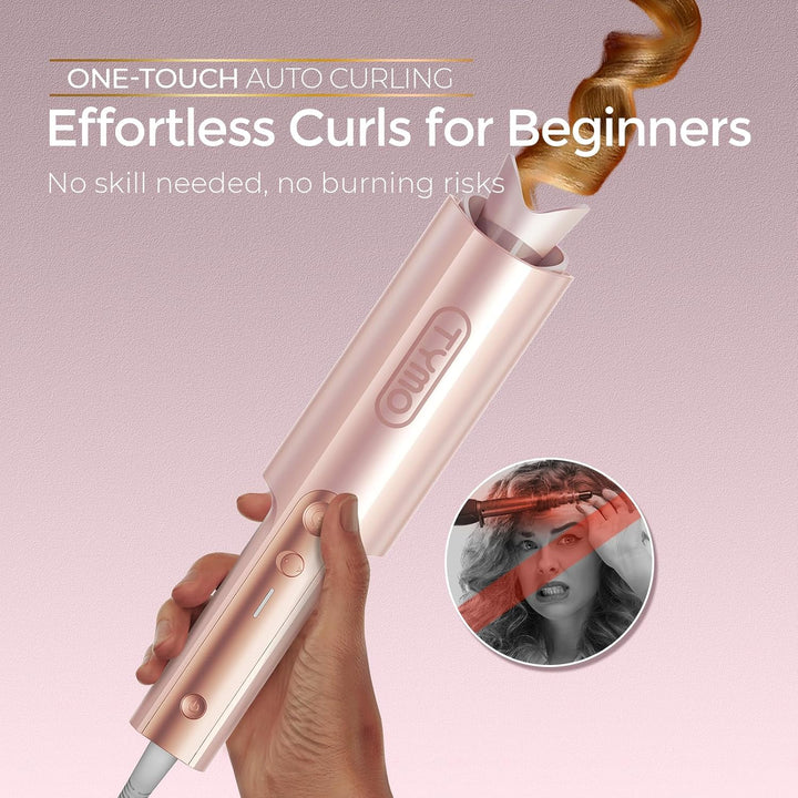 Lockenstab Automatisch - Lockenstab Grosse Locken 32mm Beach Waves Lockenwickler für Lange Haare TYM
