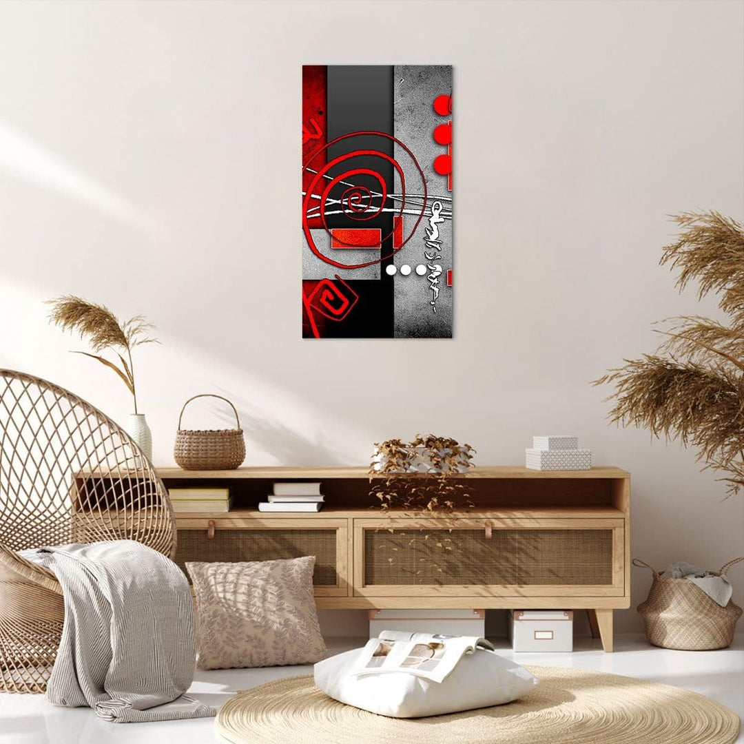 Bilder auf Leinwand 55x100cm Leinwandbild mit Rahmen Grafik geometrische figuren kreis Gross Wanddek