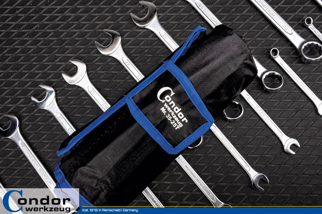 CONDOR Werkzeug 35-25T | Gabel-Ringschlüssel-Satz | 25-tlg. | Chrom-Vanadium-Stahl verchromt | 6-32