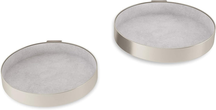 UMBRA Perch Runde Wandregale, Moderne Wanddeko für Flur, Wohnzimmer und Schlafzimmer, Metall, nickel