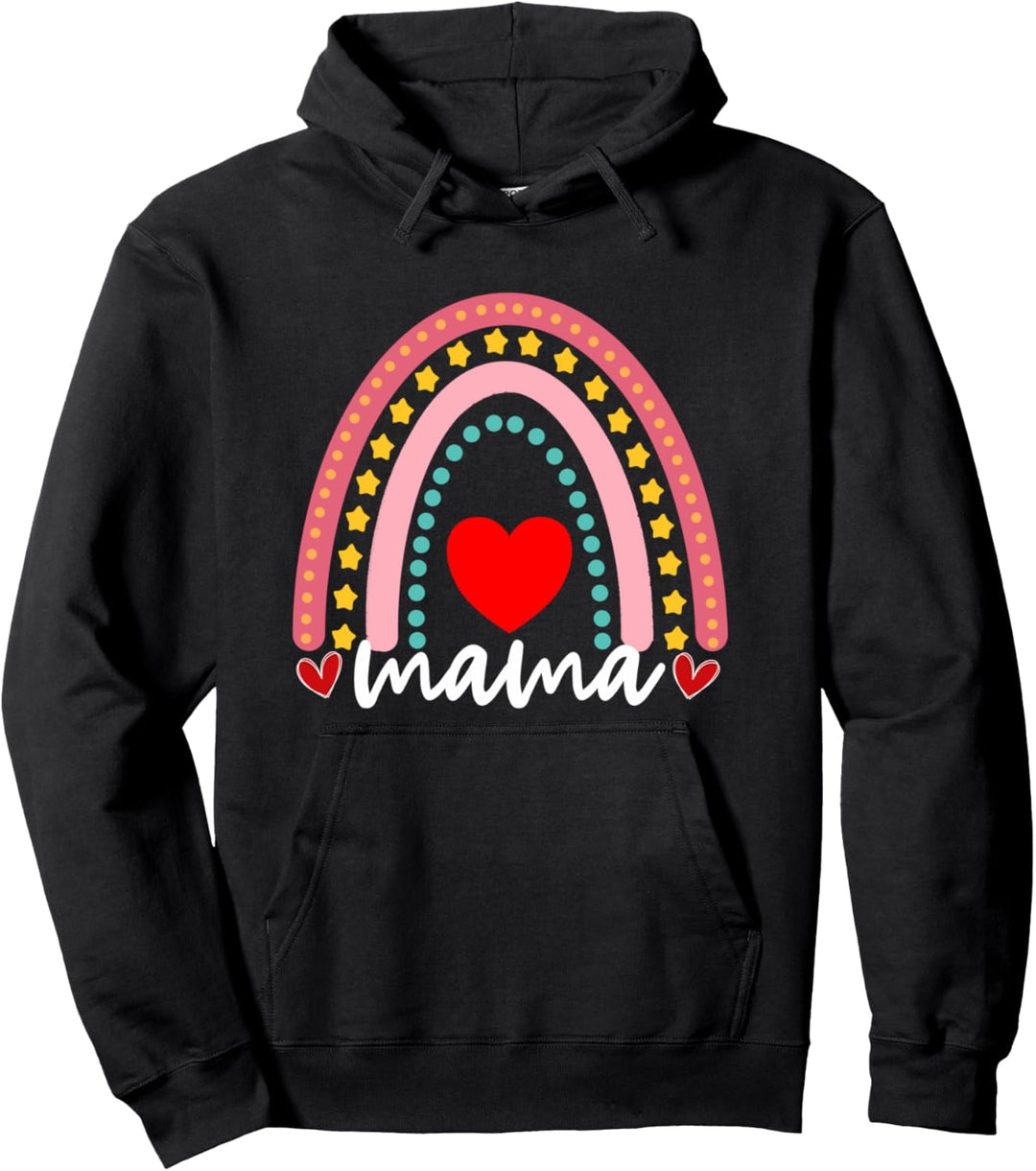 Mother's day Boho Rainbow Mama Pullover Hoodie
