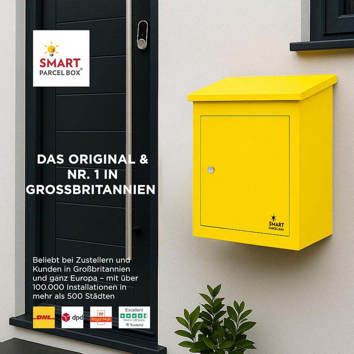 Smart Parcel Box, mittelgrosser Paketbriefkasten mit Paketfach und Briefkasten, sicherer Paketkasten