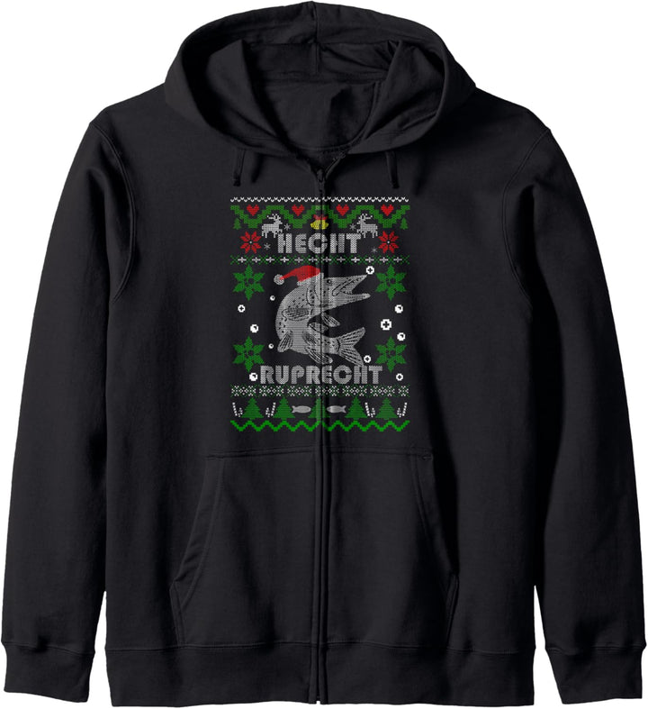 Hecht Ruprecht Lustige Geschenke Weihnachten Ugly Christmas Kapuzenjacke