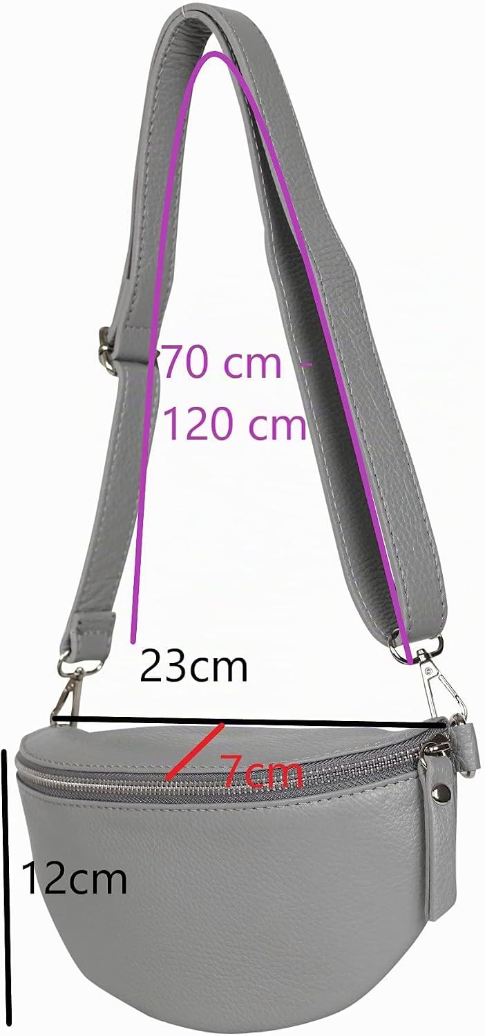 AmbraModa GLX10 - Damen Herren Unisex kleine Hüfttasche Gürteltasche Bauchtasche Umhängetasche aus E
