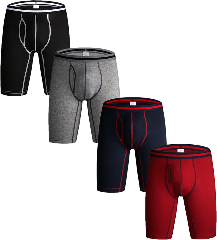 Nuofengkudu Herren Boxershort Langes Bein Sport Fitness Unterhosen Männer Unterwäsche Retroshorts Pa