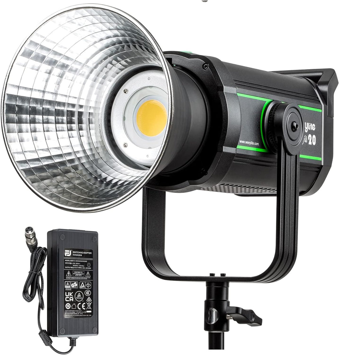 Weeylite 200W LED Videoleuchte Dimmbar 5600K LED Fotolicht Beleuchtung Set für Fotostudios, 22000LM,