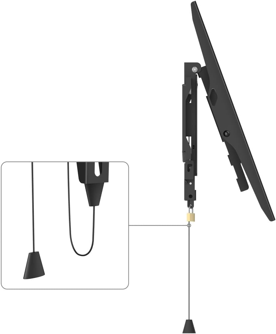Hama TV Wandhalterung, neigbar, mit Diebstahlschutz (TV Wandhalterung 32-65 Zoll, VESA 100x100 bis V