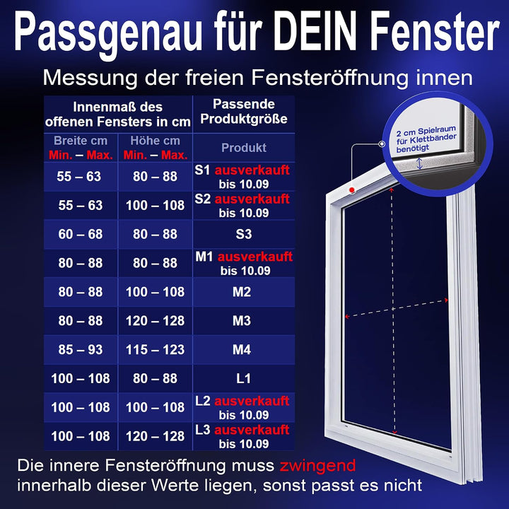 Klimaanlage Fensterabdichtung für mobile Klimageräte mit Abluftschlauch - Kippfenster Adapter [HeatP