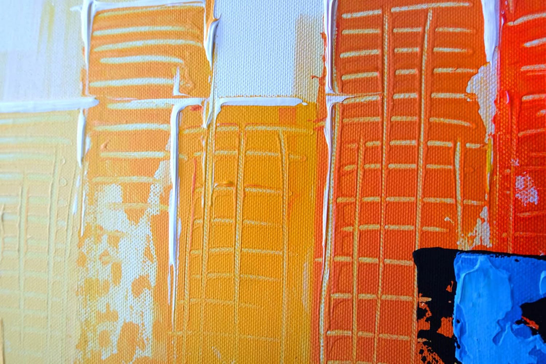 Monica Mirafiori I 100% HANDGEMALT I Gemälde Big City 120x80cm | Gemälde Handgemalt | Acrylgemälde |