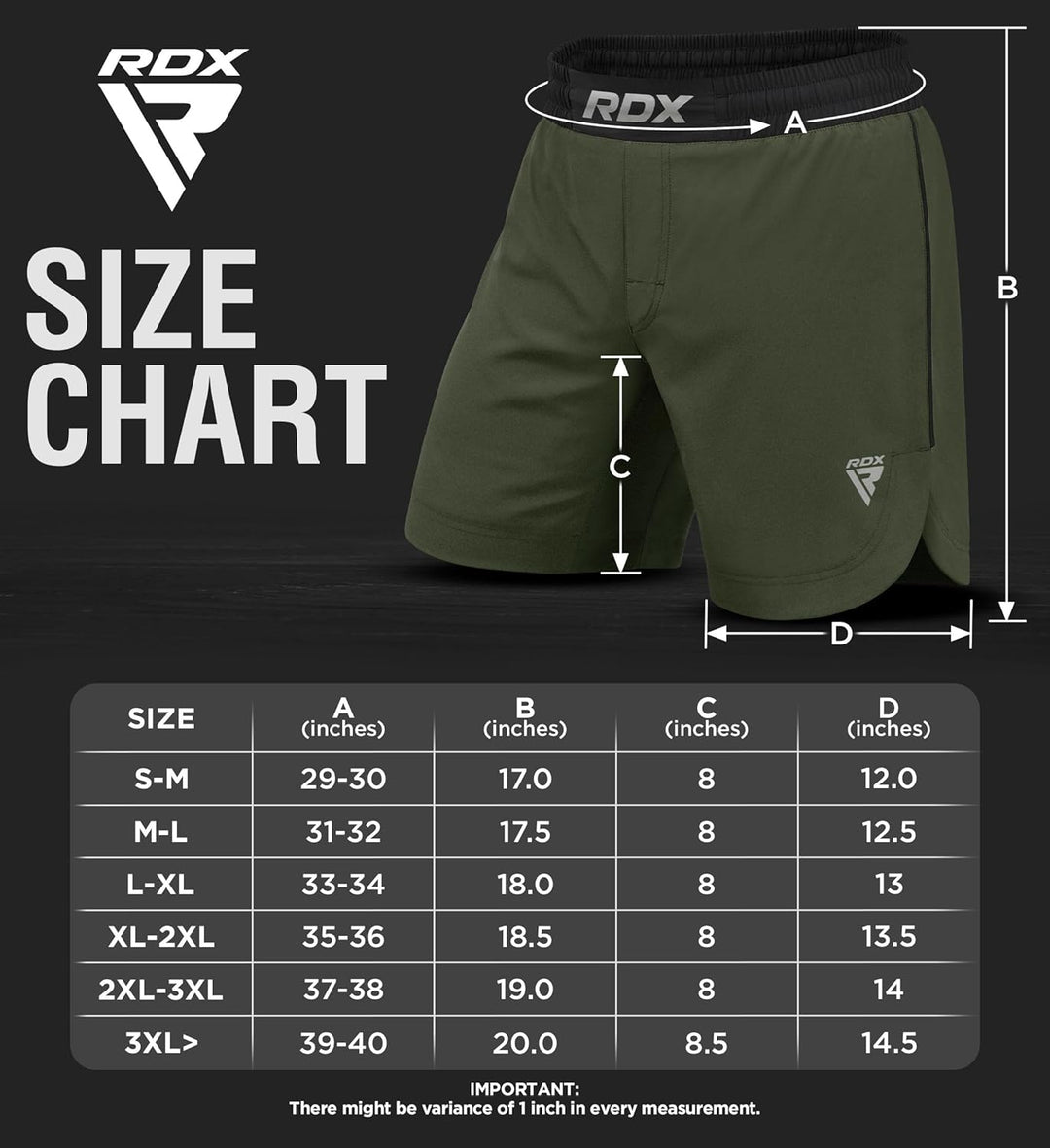 RDX MMA Shorts Sporthose Herren Kurz, Kampfsport Boxen Trainingshose Männer, Kickboxen Muay Thai Box