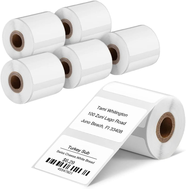 Phomemo 6 Rollen 1.57''X1.18'' (40x30mm) Etikettenpapier, Premium Mehrzweck Thermo Haftetikett für B