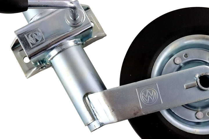 p4U Winterhoff Stützrad mit Klemmträger für Anhänger und Wohnwagen, 150 kg, 48 mm