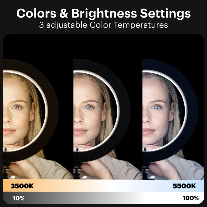 Kodak LED Ringlicht mit Stativ für Smartphones & kleine DSLR- und Actioncams (25cm Durchmesser; Vers