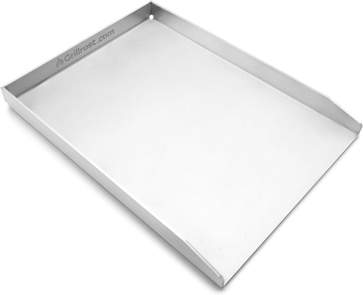 Edelstahl Grillplatte | Plancha 40x30cm - Universalgrösse | 4mm Massiv - Made in Germany, 40x30cm -