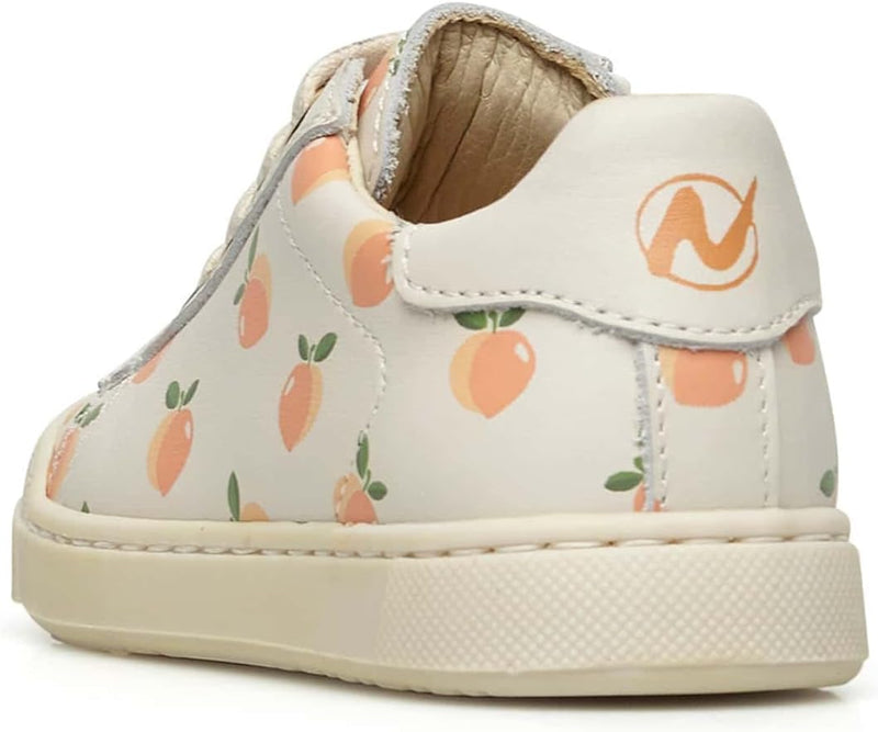 Naturino Eindhoven Zip-Sneakers aus Leder mit Apricot-Print 32 EU Creme Weiss, 32 EU Creme Weiss