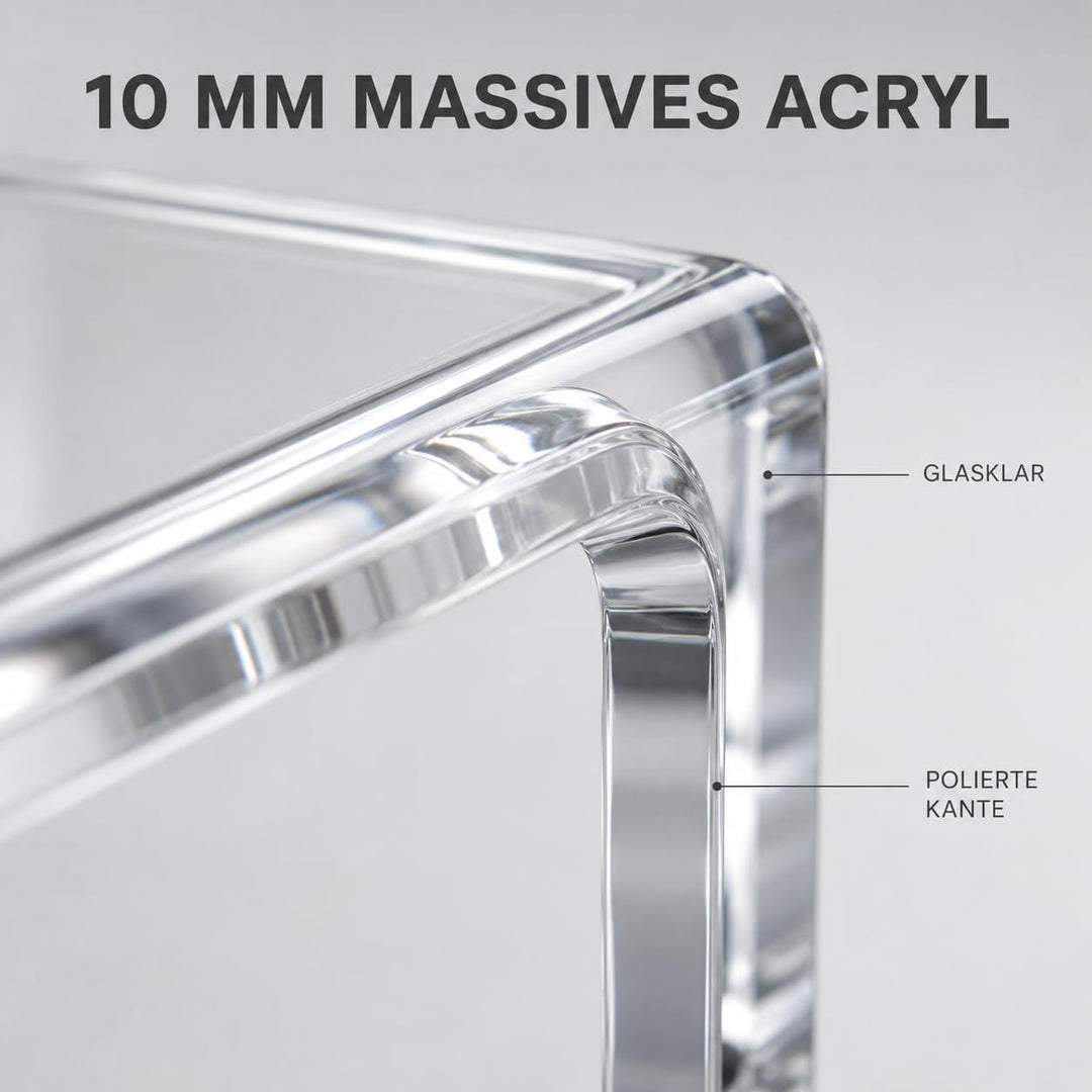 semper plastic Acrylglas Monitorständer transparent aus deutscher Herstellung - Exklusive Monitorerh