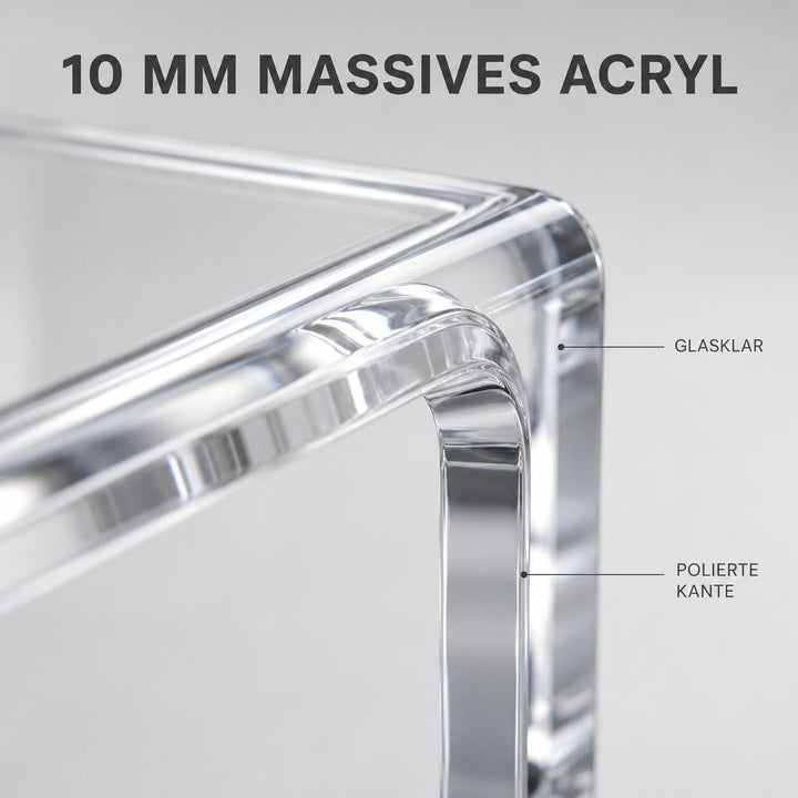 semper plastic Acrylglas Monitorständer transparent aus deutscher Herstellung - Exklusive Monitorerh