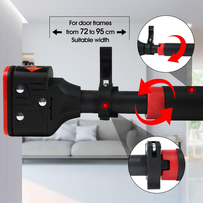Sonpen Klimmzugstange Türrahmen Wand,Pull Up Bar Door Tragkraft bis 200 Kg,Reckstange Indoor Klimmzu
