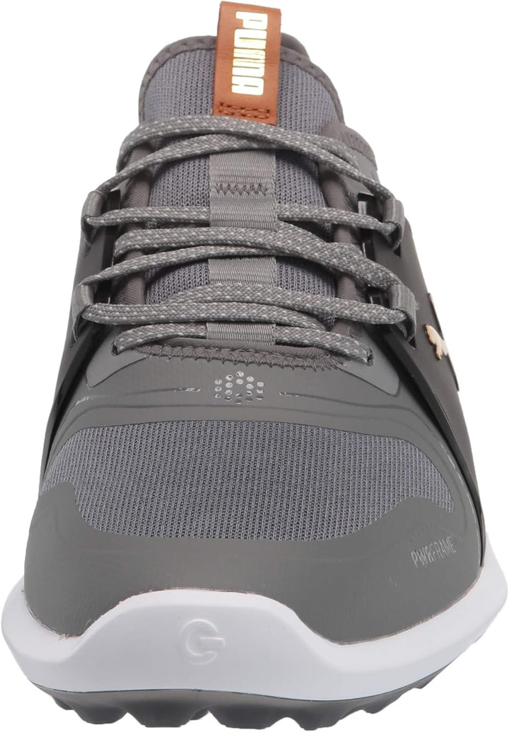 PUMA Herren Ignite Fasten8 Golfschuh 41 EU Quiet Shade Gold Puma Black, 41 EU Quiet Shade Gold Puma