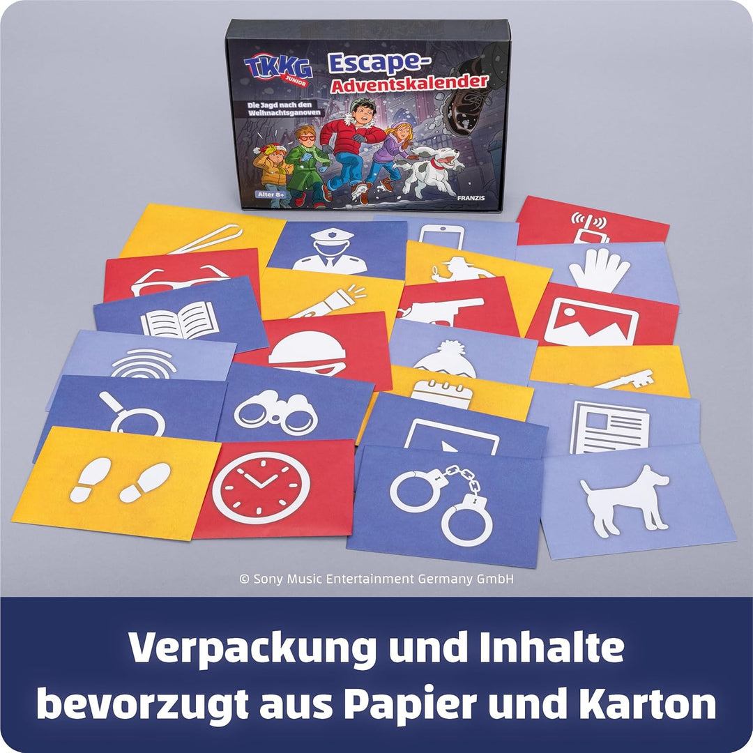 FRANZIS 67240 - TKKG Junior Escape-Adventskalender: Die Jagd nach den Weihnachtsganoven