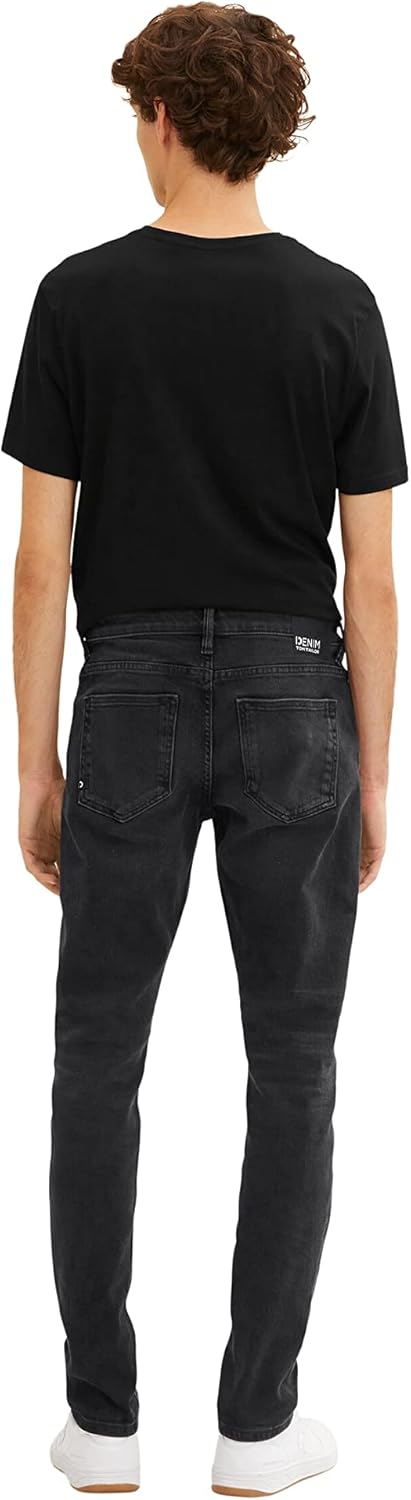 TOM TAILOR Denim Herren Pier Slim Fit Jeans 27W / 32L 10214 - Clean Dark Stone Grey Denim, 27W / 32L