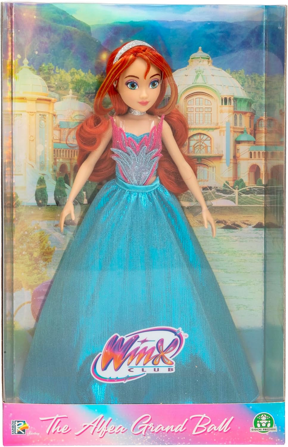 Winx Club Grand Ball Puppe – Bloom im funkelnden blauen Kleid mit Tiara – voll bewegliche Modepuppe