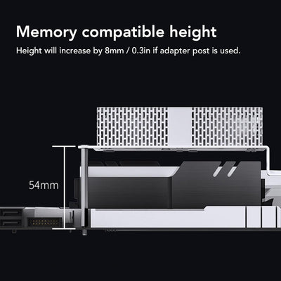 Annadue Speicherkühlkörper, RAM-Speicherkühler 4Pin PWM/L ED 3Pin ARGB RAM-Lüfterkühler mit Dual 502