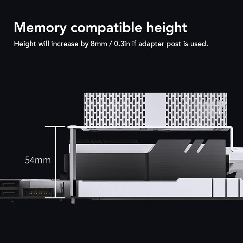 Annadue Speicherkühlkörper, RAM-Speicherkühler 4Pin PWM/L ED 3Pin ARGB RAM-Lüfterkühler mit Dual 502