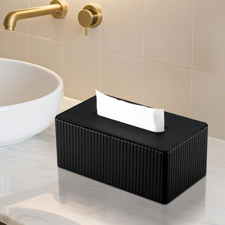 KINGFOM Kosmetiktücherbox Taschentuchbox, Rechteckige Tissue Box Tücherbox für Wohnzimmer, Badezimme