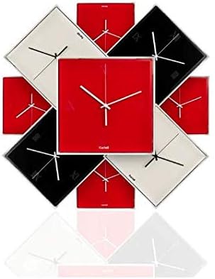 Kartell 190010 Tic und Tac, Wall Clock, Orangerot Deckende Farben , 30.0x30.0x8.0 cm Rosso Aranciato