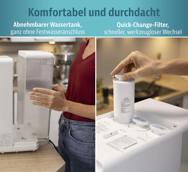 Osmose-Wasserfilter mit Wasserstofffunktion Weiss, Weiß